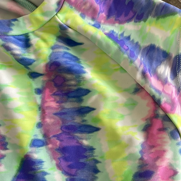 The Bikini Lab Tie Dye Rash-guard & Bikini Bottoms Set - Picture 10 of 11